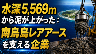南鳥島レアアース関連銘柄：水深5,569mの泥に関わる3社