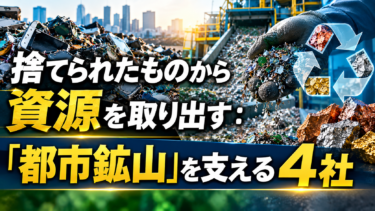 捨てられたものから資源を取り出す：「都市鉱山」を支える4社