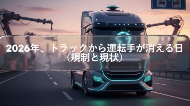 2026年、トラックから運転手が消える日（規制と現状）―物流革命シリーズ①