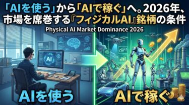「AIを使う」から「AIで稼ぐ」へ。2026年、市場を席巻する『フィジカルAI』銘柄の条件