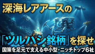 深海レアアースの「ツルハシ銘柄」を探せ：国策を足元で支える中小型・ニッチトップ6社
