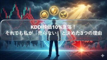KDDI株価10%急落！それでも私が「売らない」と決めた3つの理由：子会社不祥事で見えた「買い場」のシグナルと、高配当株の出口戦略