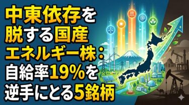 中東依存を脱する国産エネルギー株：自給率19%を逆手にとる5銘柄