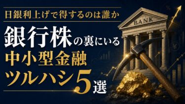 日銀利上げで得するのは誰か：銀行株の裏にいる中小型金融ツルハシ5選