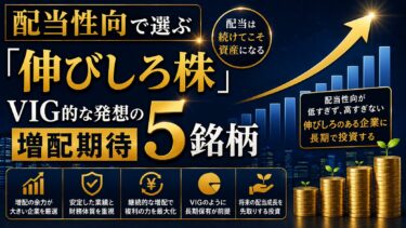 配当性向で選ぶ「伸びしろ株」：VIG的な発想の増配期待5銘柄