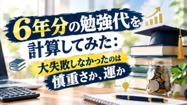 6年分の勉強代を計算してみた：大失敗しなかったのは慎重さか、運か